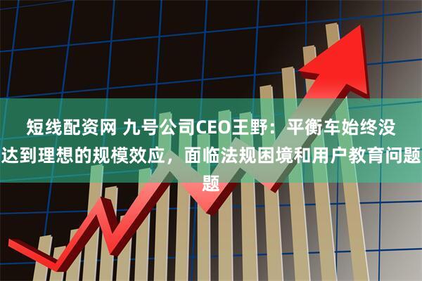 短线配资网 九号公司CEO王野：平衡车始终没达到理想的规模效应，面临法规困境和用户教育问题
