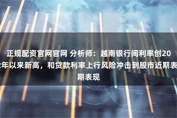 正规配资官网官网 分析师:越南银行间利率创2022年以来新高,和贷款利率上行风险冲击到股市近期表现